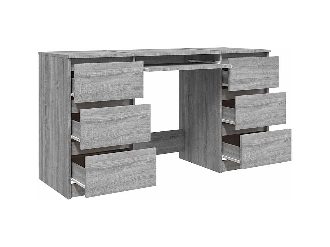 Sonoma Grey Bureau 140x50x77 cm Engineered Wood