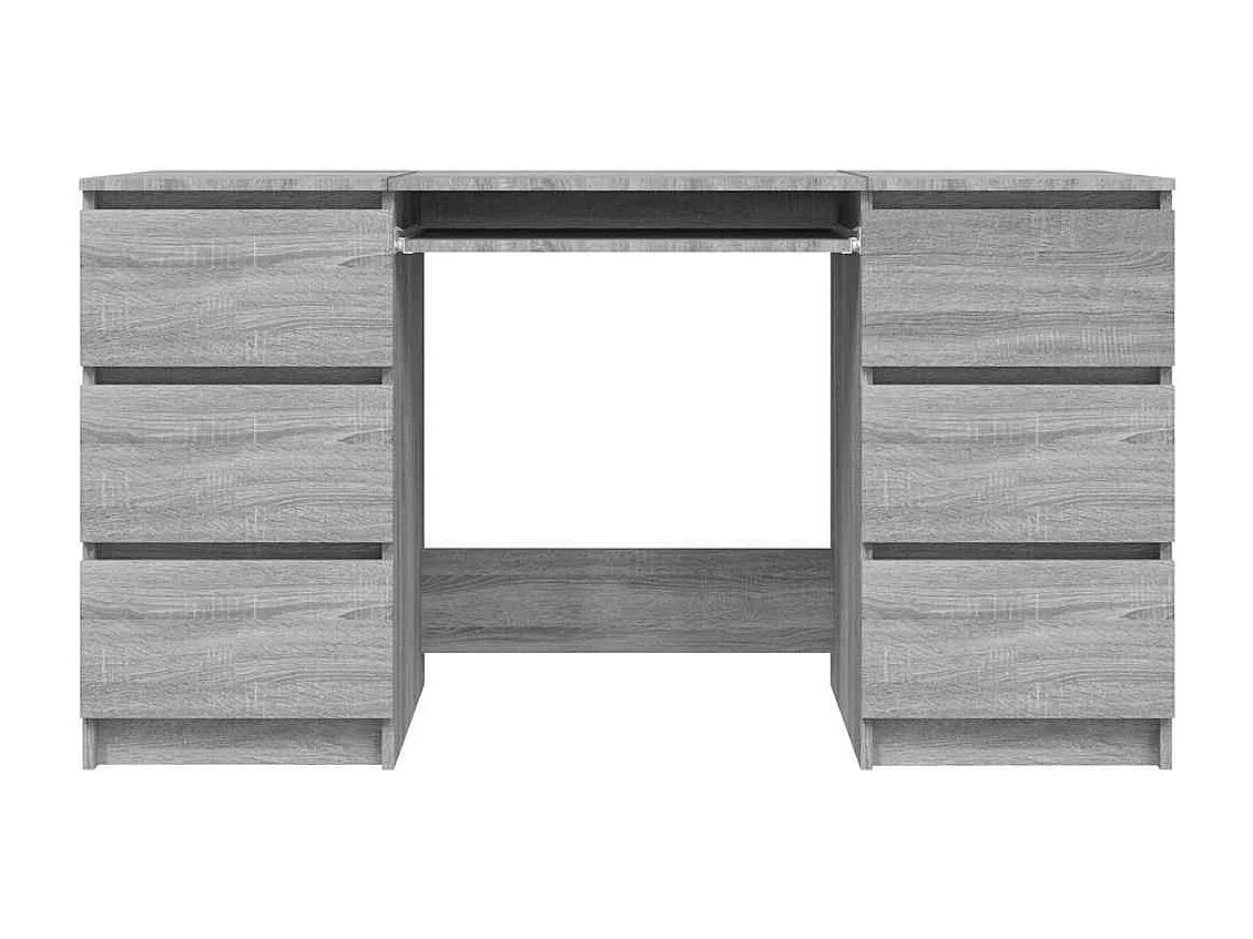 Scrivania Sonoma Grey 140x50x77 cm in legno ingegnerizzato