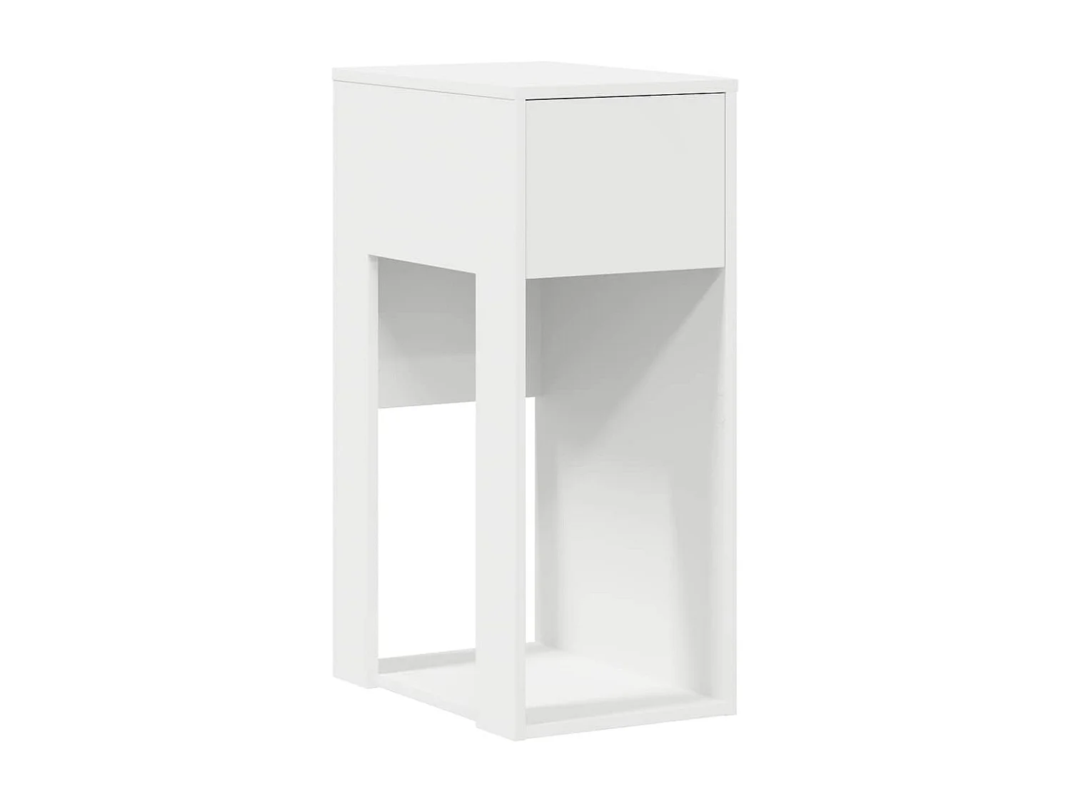 Torre de ordenador con cajón blanco 30x44x74 cm