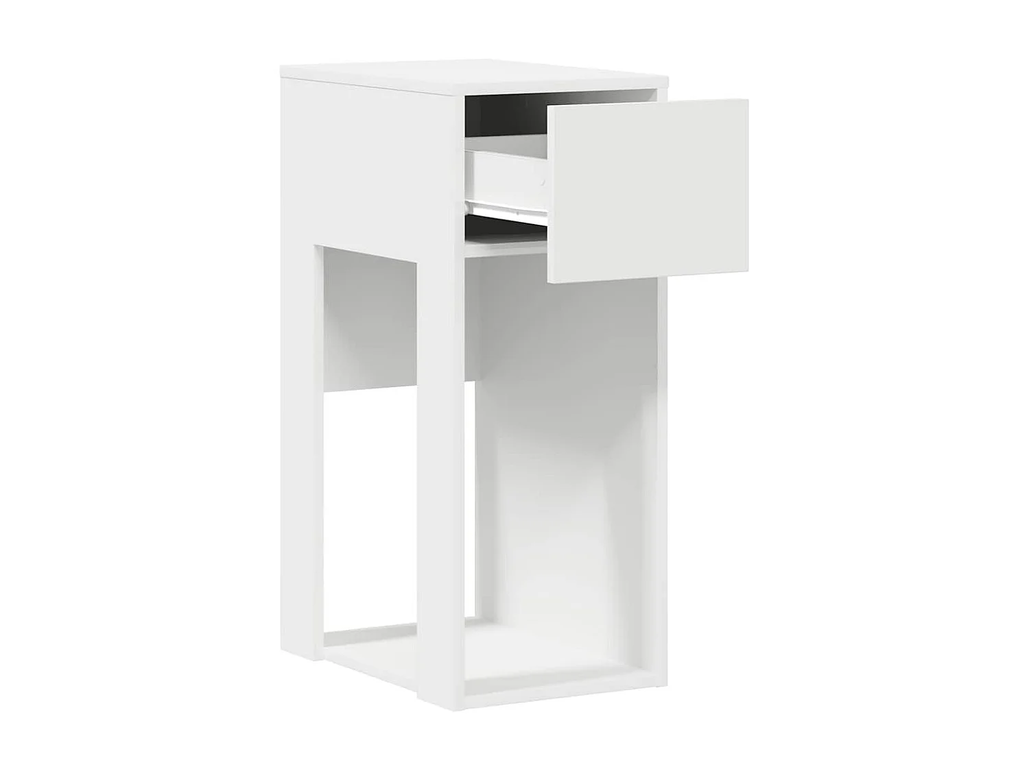 Torre de ordenador con cajón blanco 30x44x74 cm