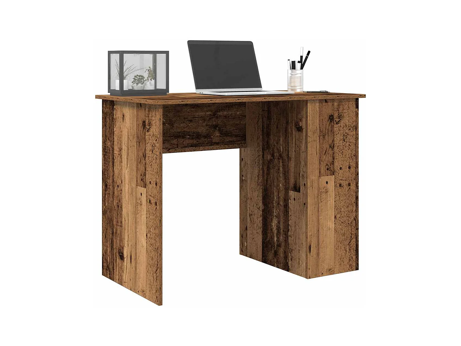 Bureau vieux bois 100x55x75 cm bois d'ingénierie