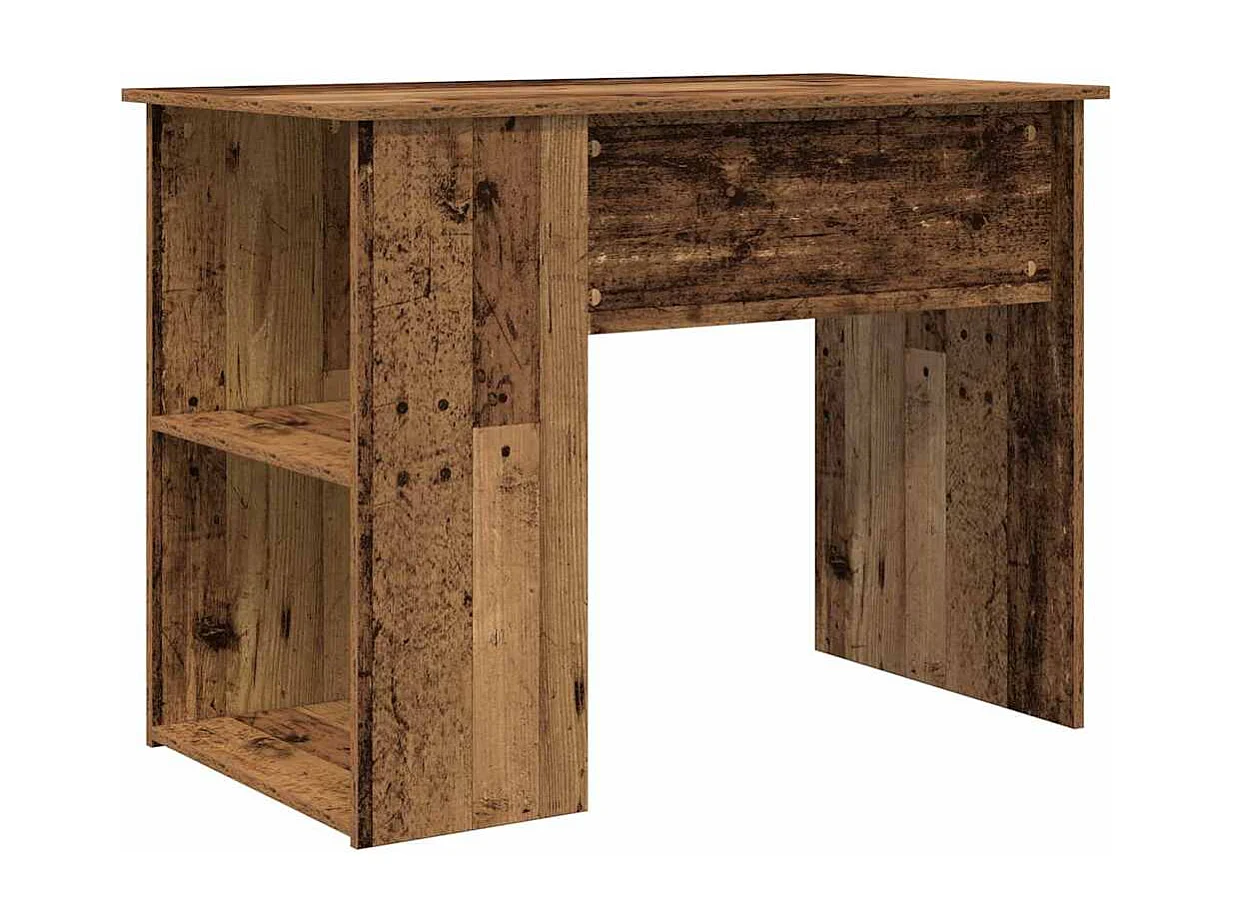 Bureau vieux bois 100x55x75 cm bois d'ingénierie