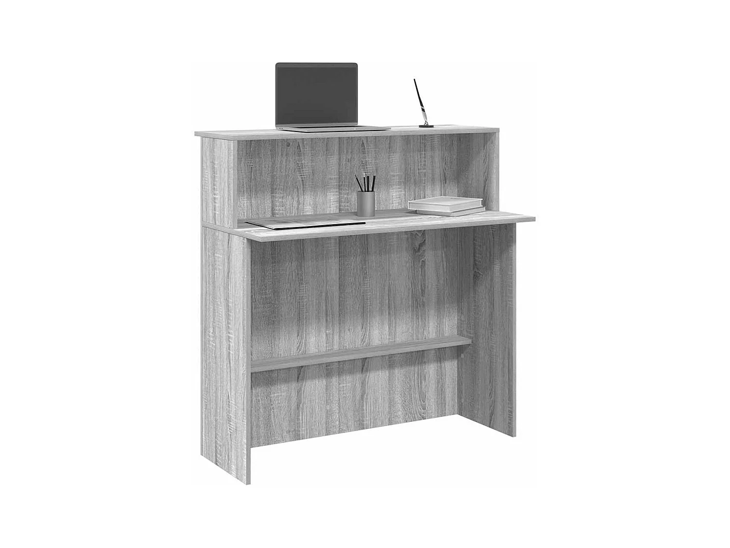 Bureau de réception sonoma gris 100x50x103,5 cm bois ingénierie