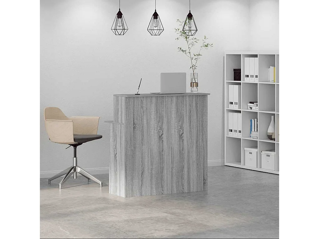 Bureau de réception sonoma gris 100x50x103,5 cm bois ingénierie