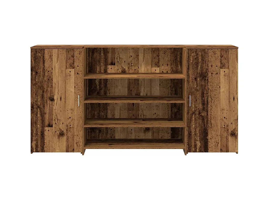 Bureau de réception vieux bois 200x50x103,5cm bois d'ingénierie