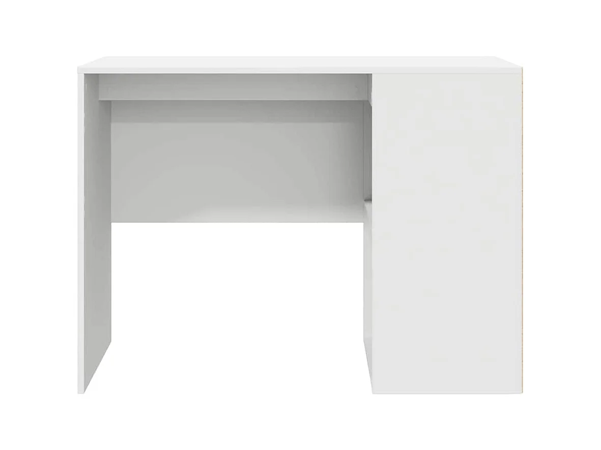 Bureau avec étagère Blanc 102 x 50 x 75 cm Bois d'ingénierie