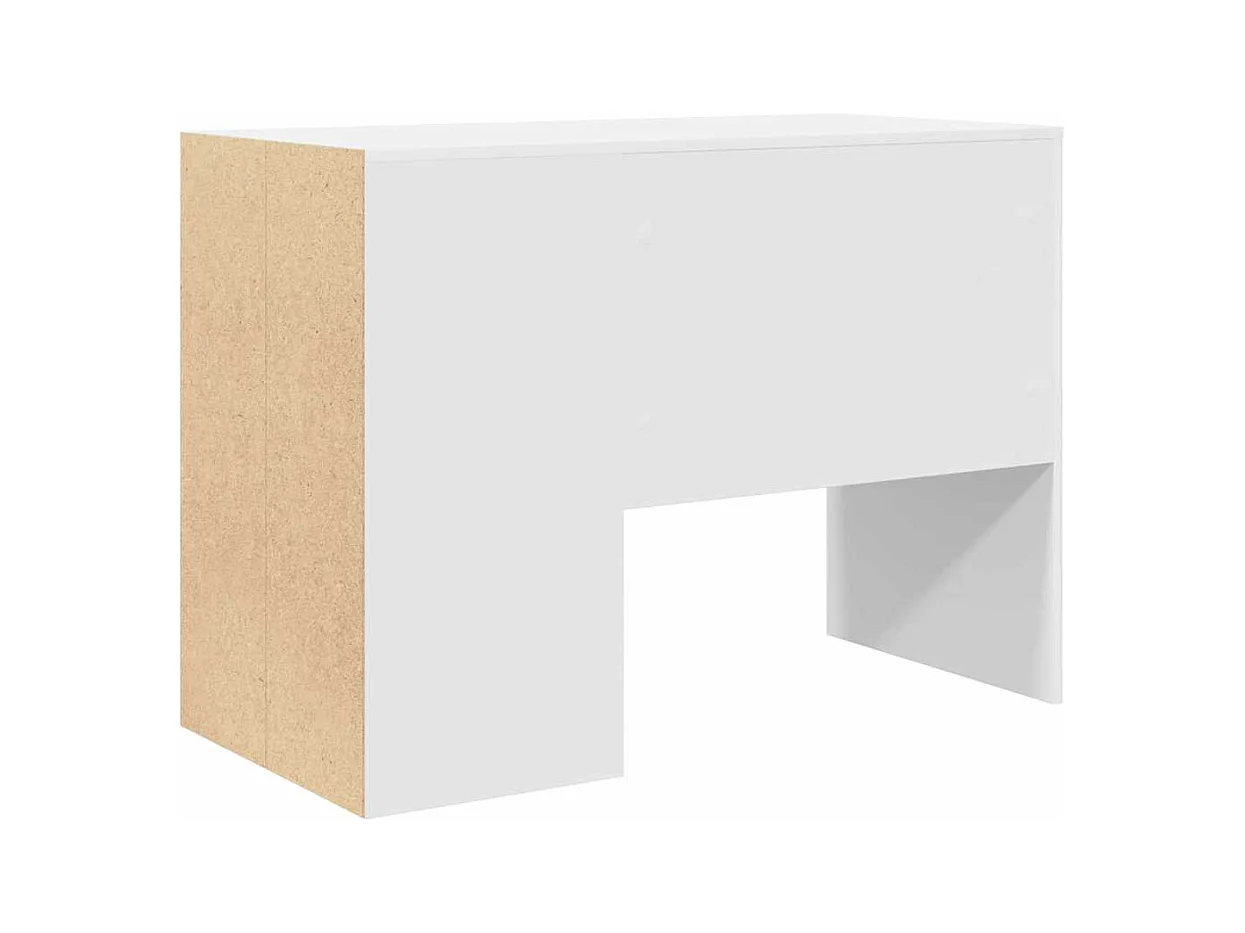 Bureau avec étagère Blanc 102 x 50 x 75 cm Bois d'ingénierie