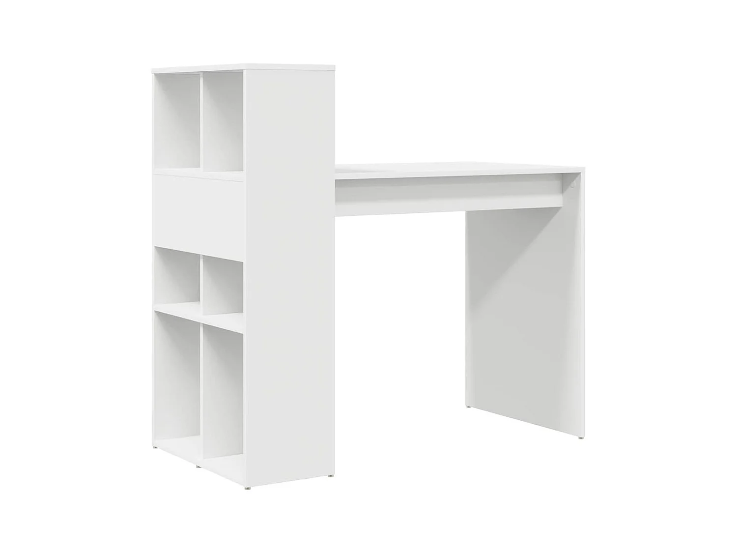 Bureau met plank Wit 108 x 55 x 103,5 cm Bewerkt hout