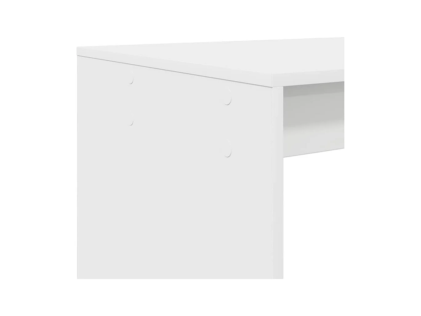 Bureau met plank Wit 108 x 55 x 103,5 cm Bewerkt hout