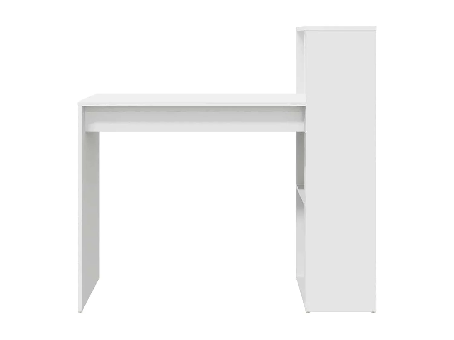 Bureau avec étagère Blanc 108 x 55 x 103,5 cm Bois d'ingénierie