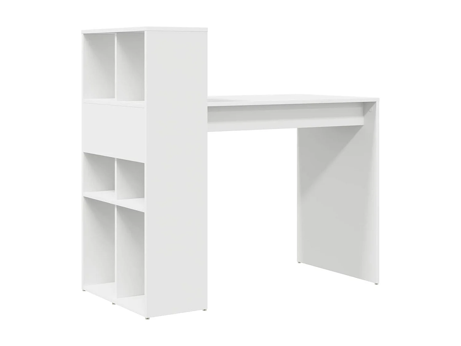 Bureau avec étagère Blanc 108 x 55 x 103,5 cm Bois d'ingénierie