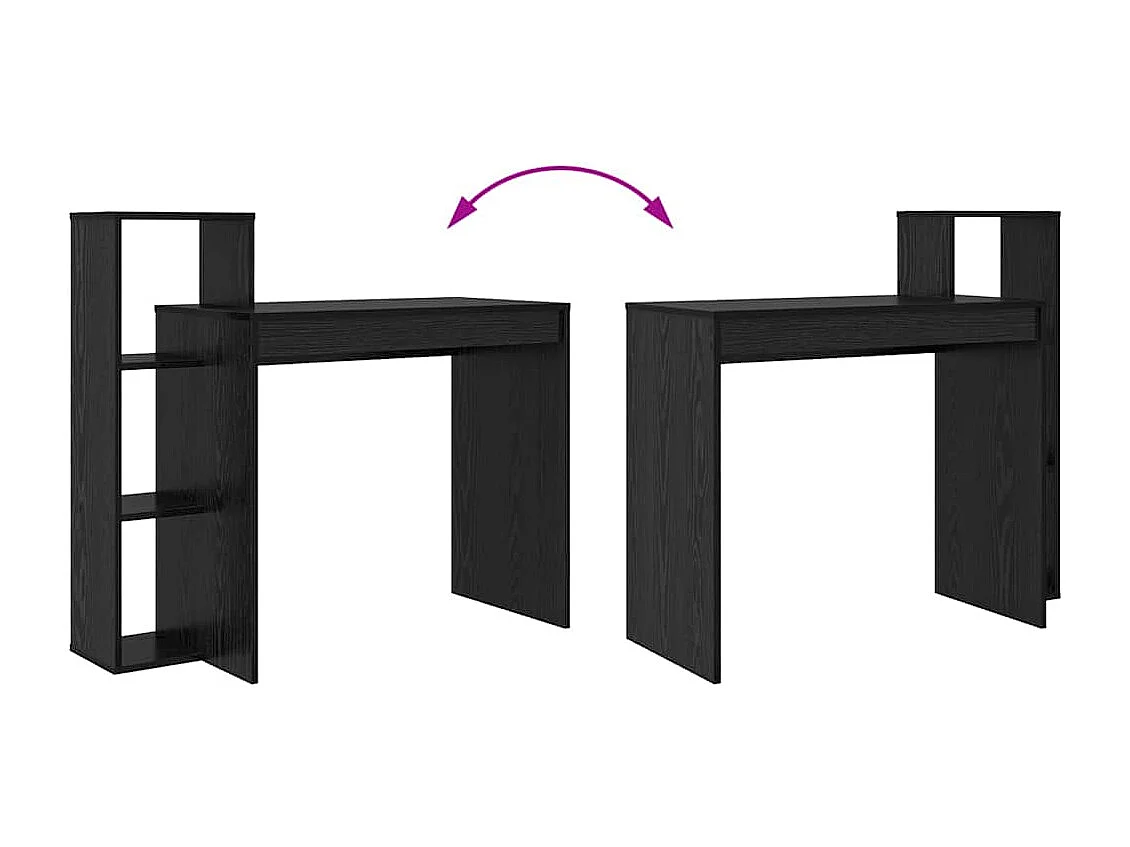 Escritorio de roble negro 100 x 40 x 90 cm Madera de ingeniería