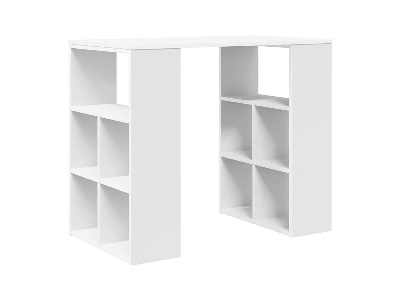 Bureau avec étagère Blanc 90 x 50 x 75 cm Bois d'ingénierie