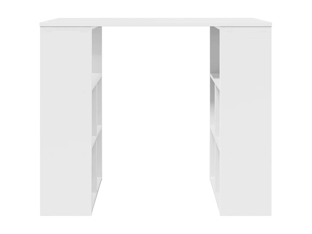 Bureau avec étagère Blanc 90 x 50 x 75 cm Bois d'ingénierie