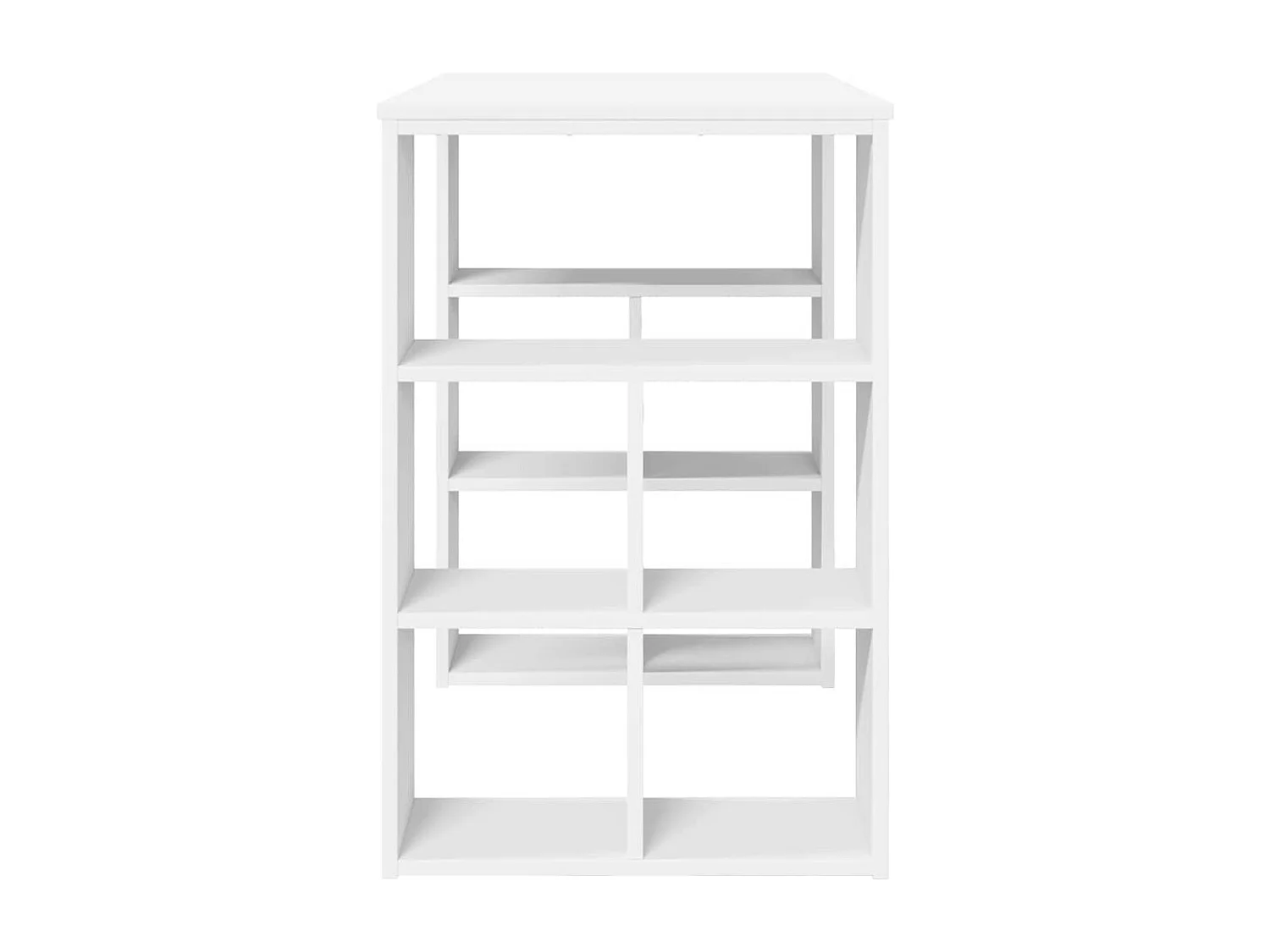 Bureau avec étagère Blanc 90 x 50 x 75 cm Bois d'ingénierie