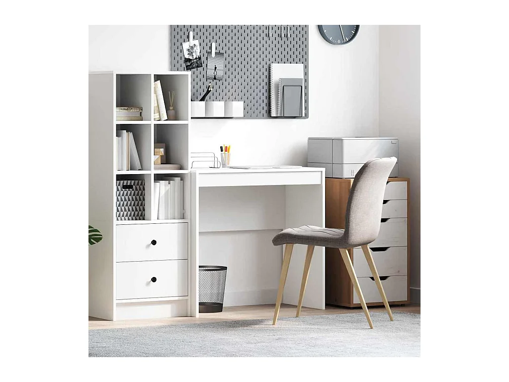 Escritorio blanco 80 x 40 x 76 cm Madera de ingeniería