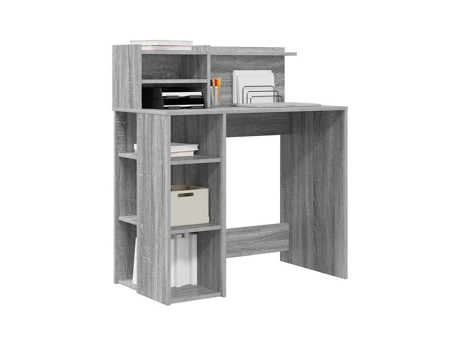 Bureau avec rangement Sonoma gris 90 x 48 x 101,5 cm