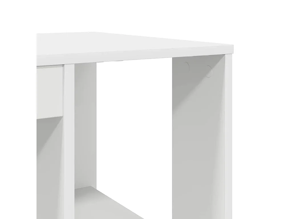Bureau avec Rangement avec étagère Blanc 130 x 50,5 x 75 cm