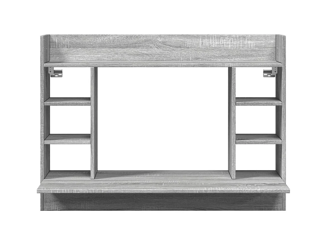 Sonoma wandbureau grijs 105x48x75 cm bewerkt hout