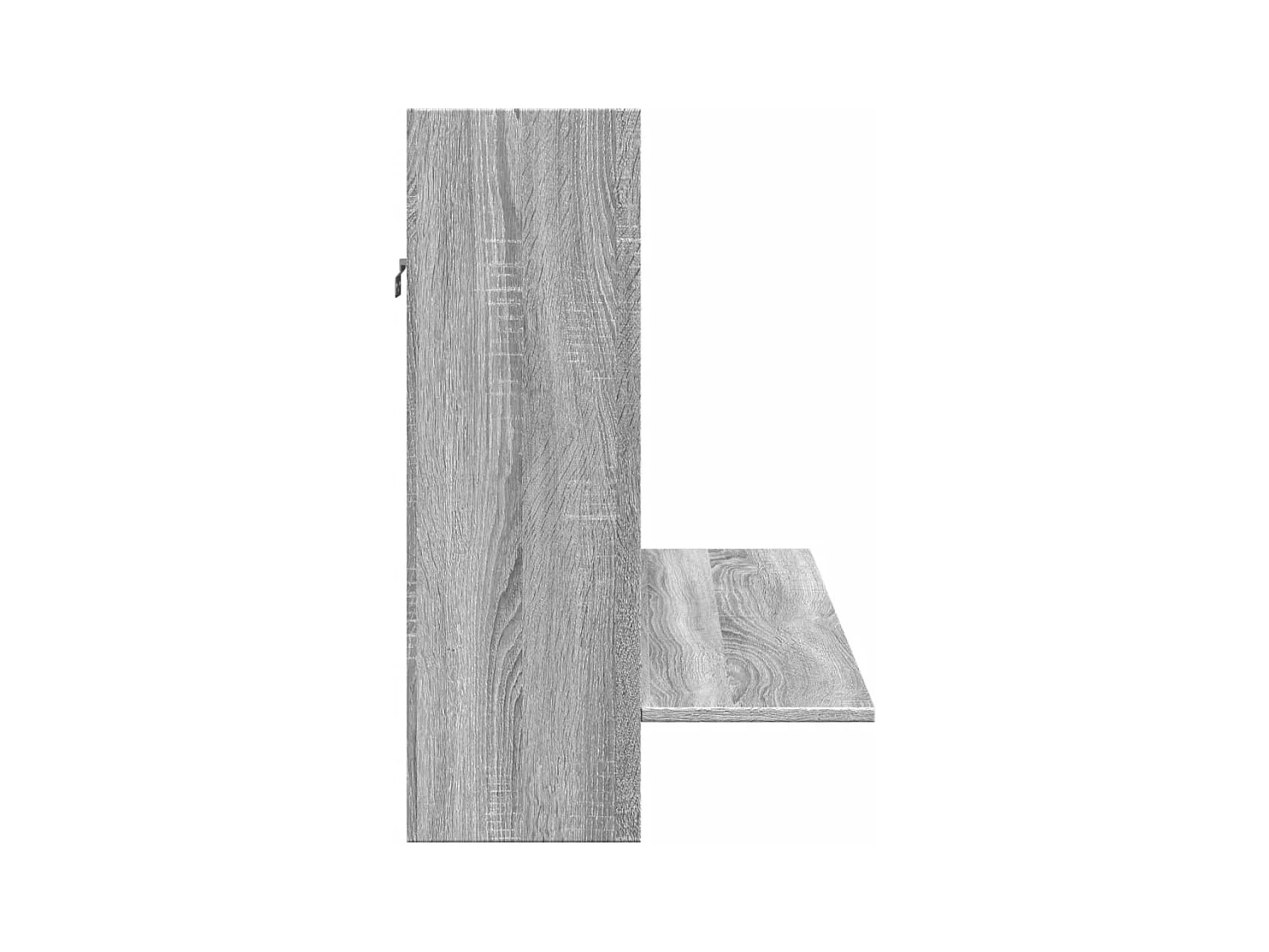 Sonoma wandbureau grijs 105x48x75 cm bewerkt hout