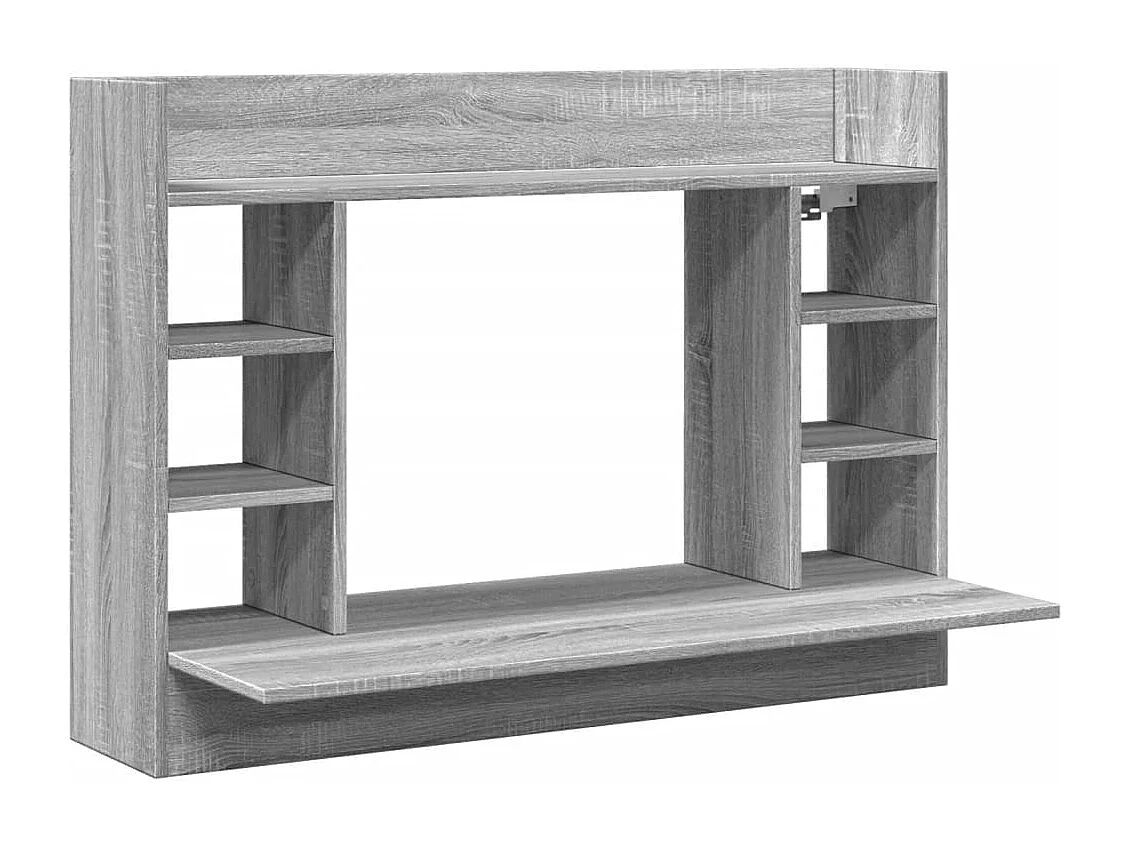 Scrivania da parete Sonoma grigia 105x48x75 cm in legno ingegnerizzato