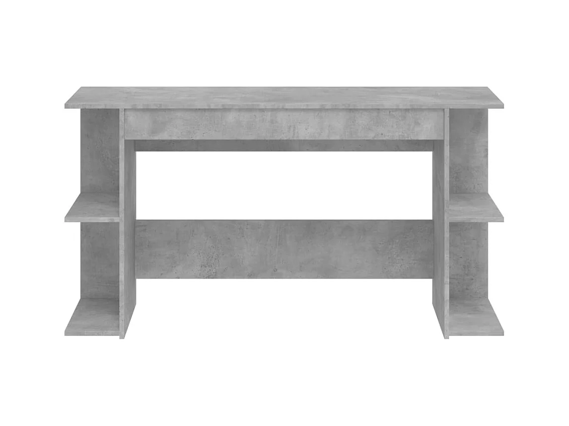 Betongrijs bureau 140x50x75 cm bewerkt hout
