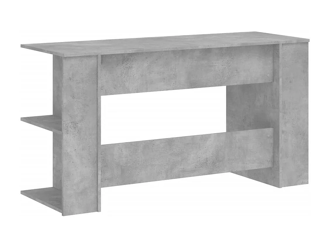 Scrivania grigio cemento 140x50x75 cm in legno ingegnerizzato