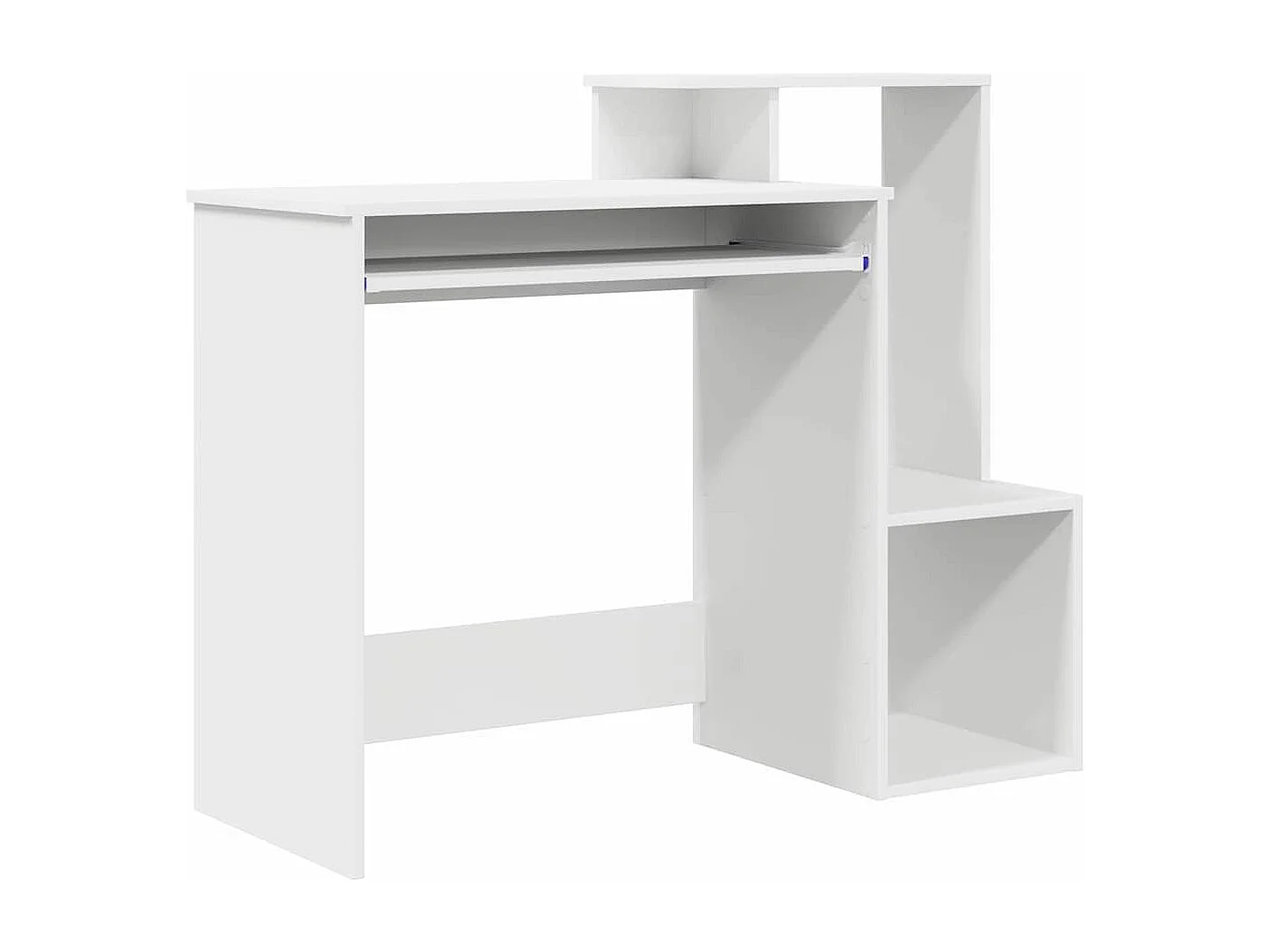 Bureau avec étagère Blanc 106 x 40 x 88.5 cm Bois d'ingénierie