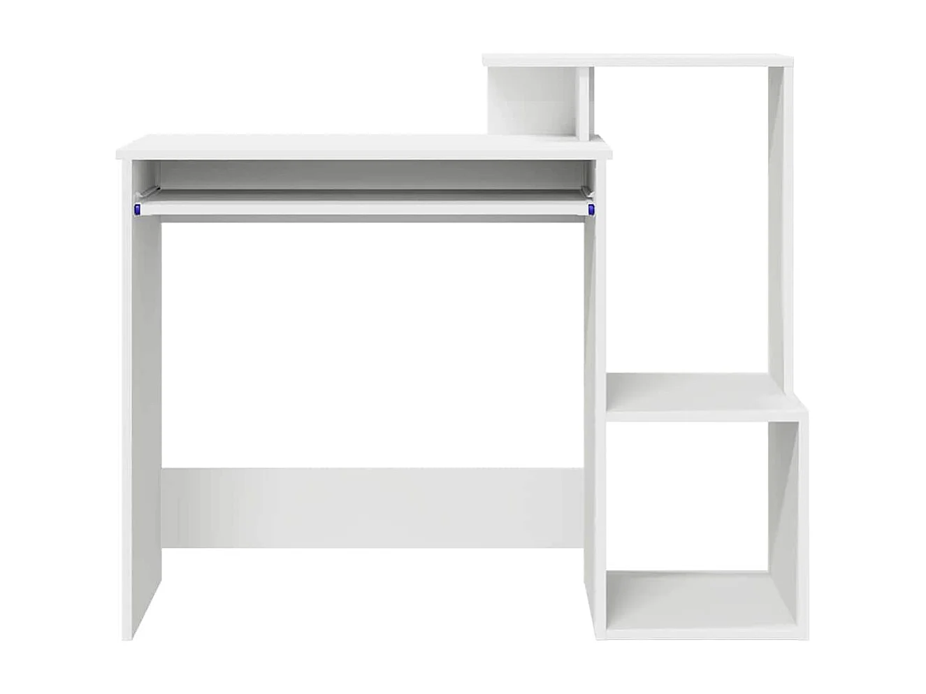 Bureau avec étagère Blanc 106 x 40 x 88.5 cm Bois d'ingénierie