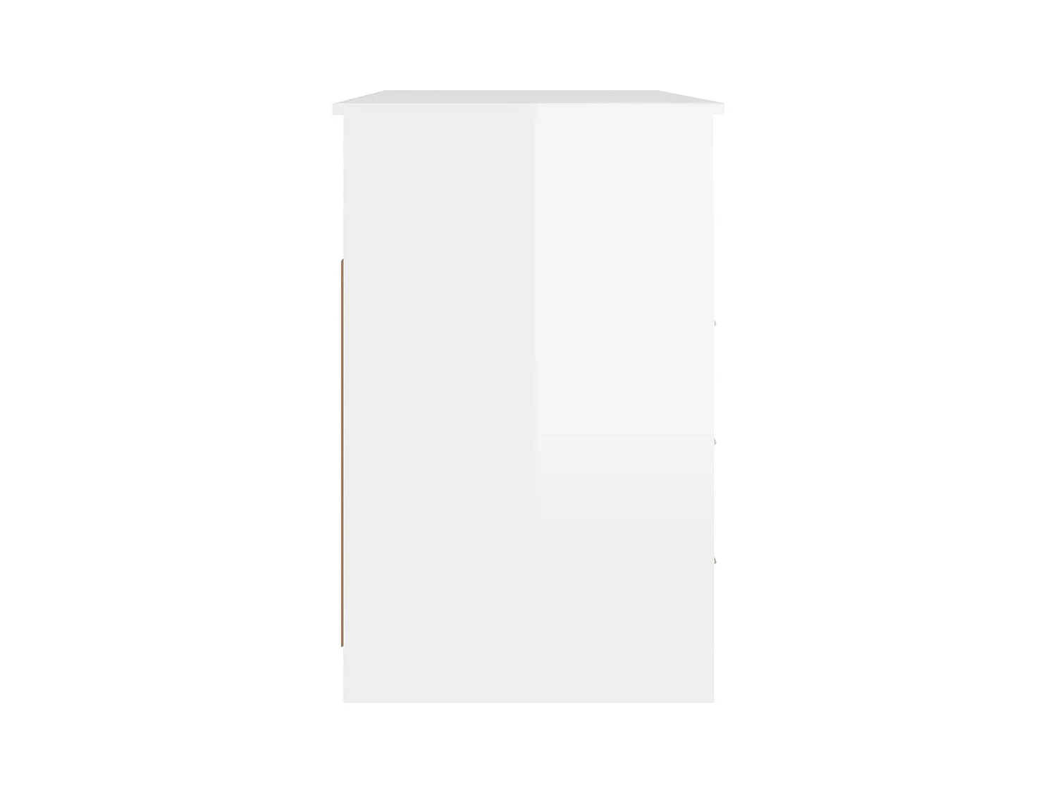 Bureau en lades Glanzend wit 102x50x76 cm Technisch hout