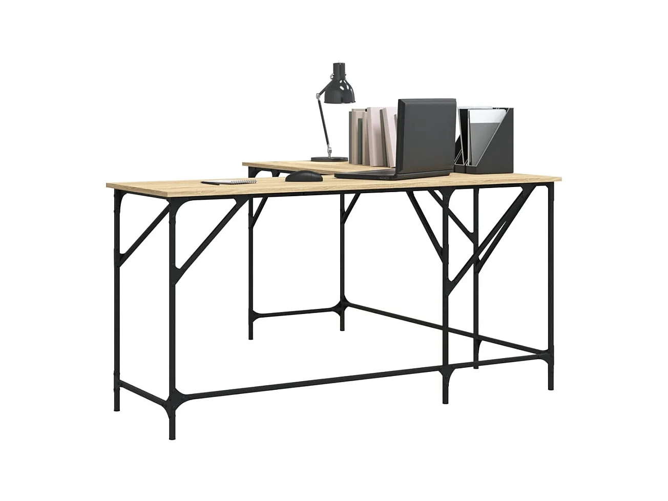 Bureau chêne sonoma 149x149x75 cm bois d'ingénierie