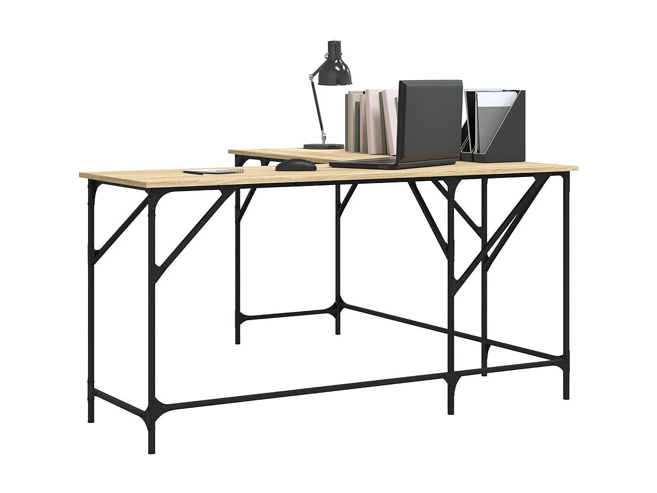 Sonoma Eiche Schreibtisch 149x149x75 cm Holzwerkstoff