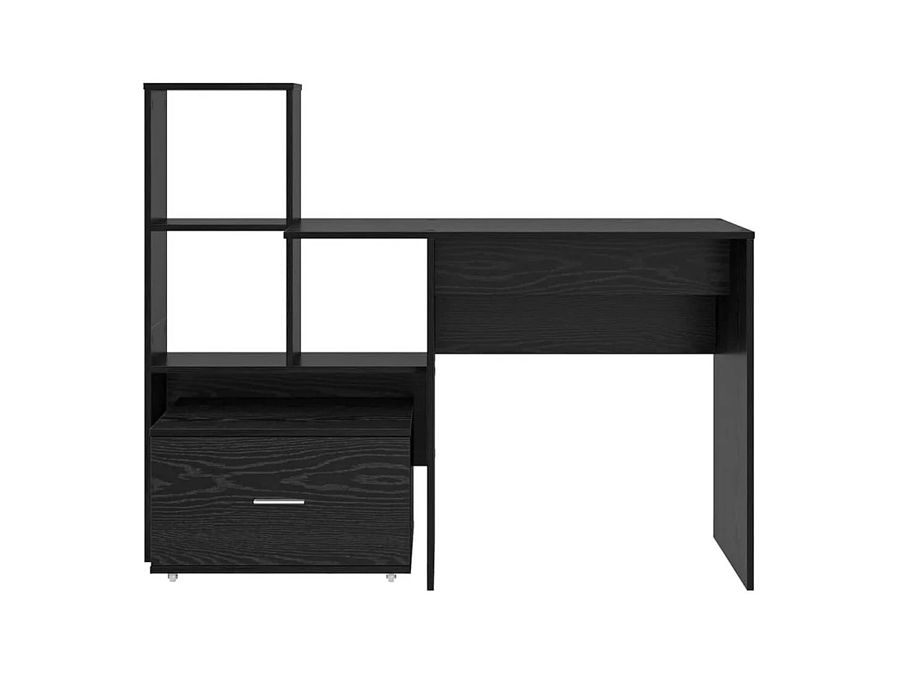 Bureau Chêne noir 131,5 x 50 x 106,5 cm Bois d'ingénierie