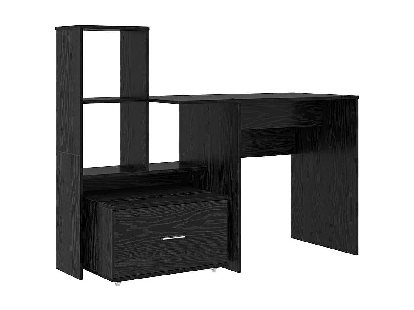 Bureau Chêne noir 131,5 x 50 x 106,5 cm Bois d'ingénierie
