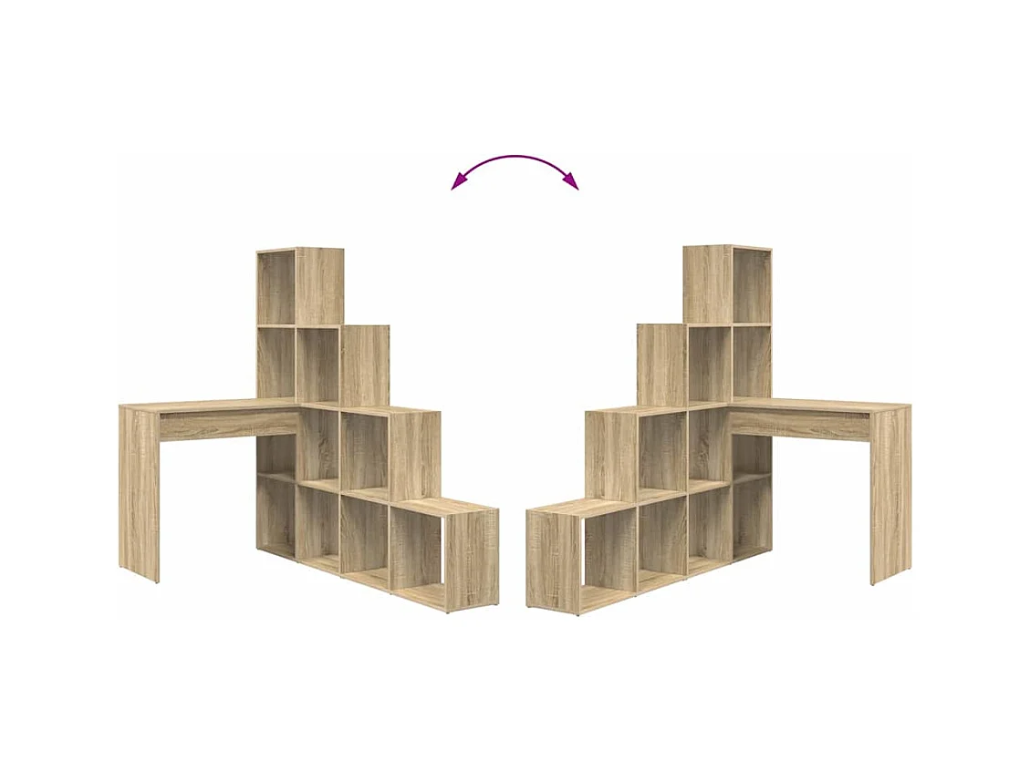 Bureau d'angle Chêne sonoma 101.5 x 149.5 x 149.5 cm