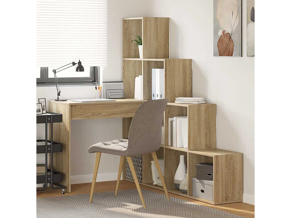 Scrivania angolare in rovere Sonoma 101,5 x 149,5 x 149,5 cm