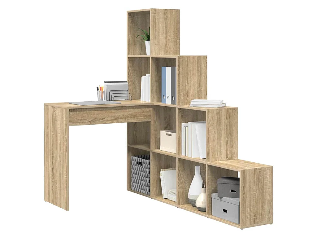Scrivania angolare in rovere Sonoma 101,5 x 149,5 x 149,5 cm