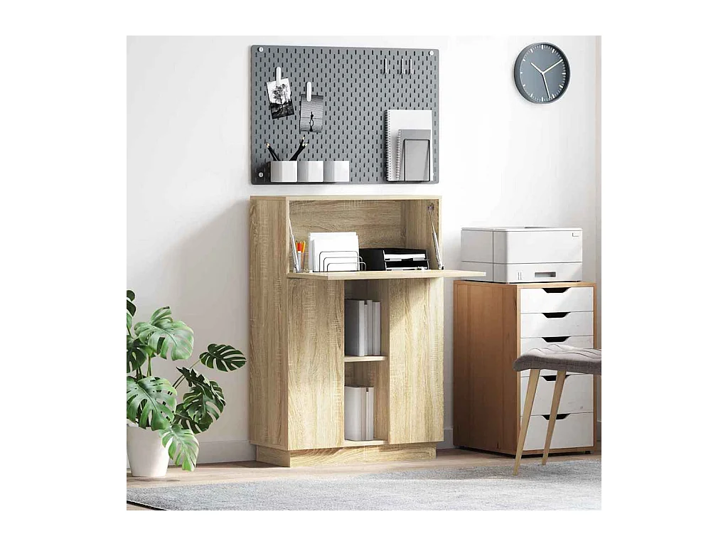 Scrivania in rovere Sonoma 71,5 x 31,5 x 106,5 cm in legno ingegnerizzato