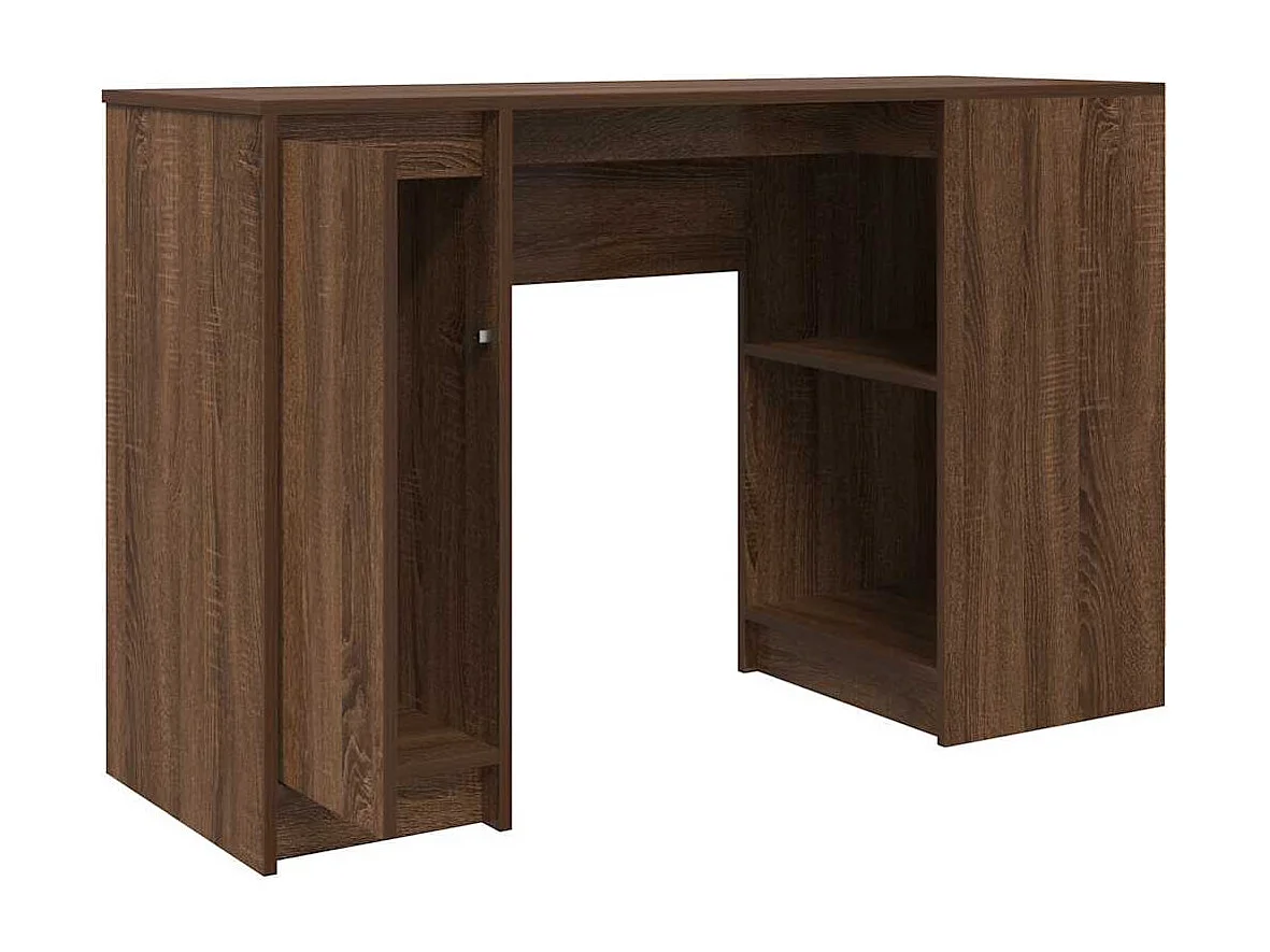 Bureau chêne marron 120x42x76 cm bois d'ingénierie