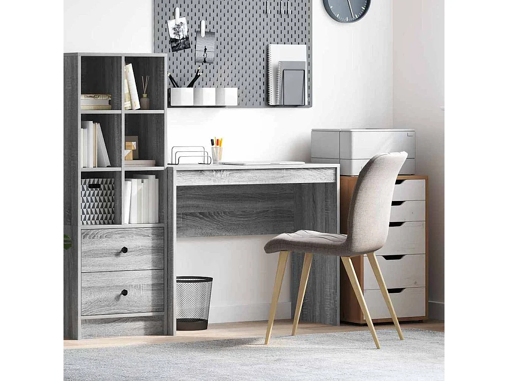 Bureau Sonoma gris 90 x 40 x 76 cm Bois d'ingénierie