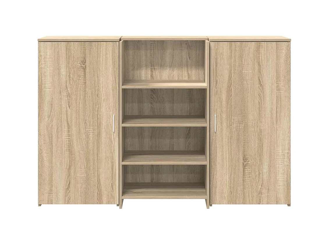 Bureau réception chêne sonoma 155x50x103,5 cm bois d'ingénierie