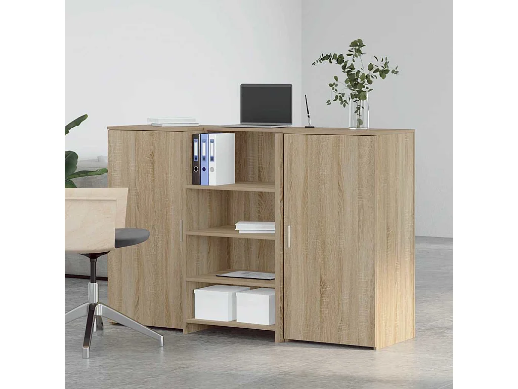 Bureau réception chêne sonoma 155x50x103,5 cm bois d'ingénierie