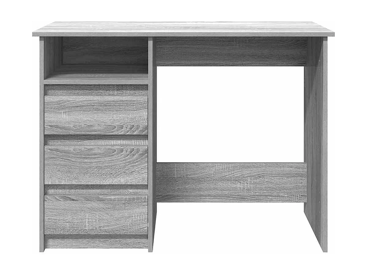 Bureau sonoma gris 102x50x75 cm bois d'ingénierie