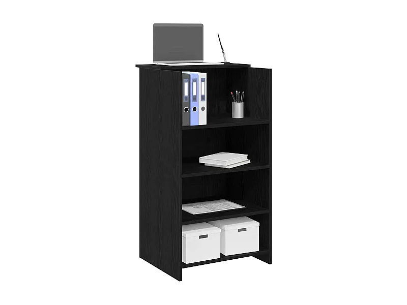 Bureau de réception noir 55x50x103,5 cm bois d'ingénierie