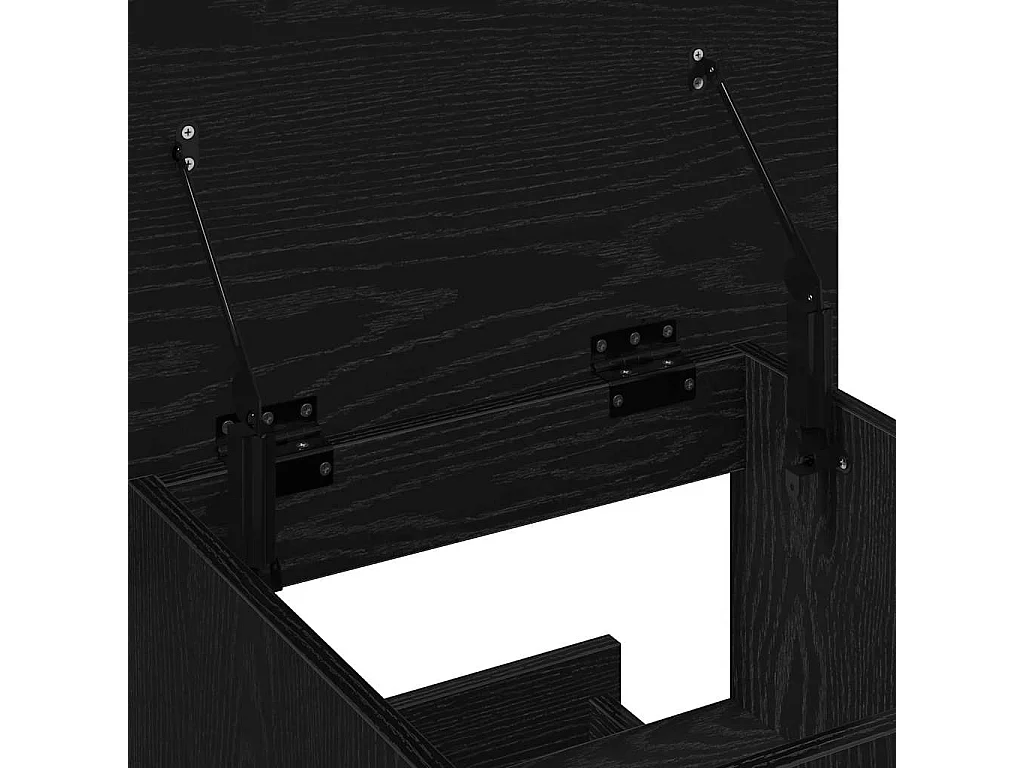 Podium avec roue Chêne noir 55 x 55 x 107 cm Bois d'ingénierie