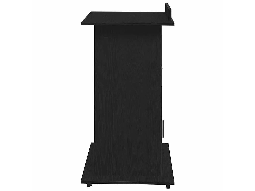 Podium avec roue Chêne noir 55 x 55 x 107 cm Bois d'ingénierie