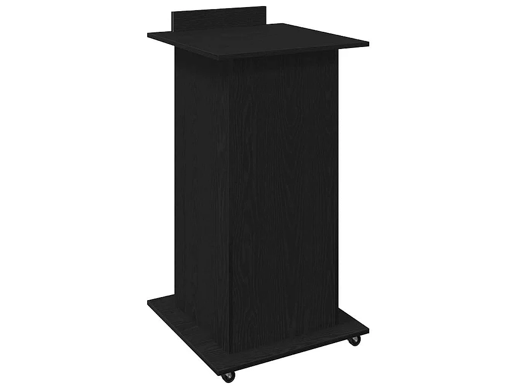 Podium avec roue Chêne noir 55 x 55 x 107 cm Bois d'ingénierie