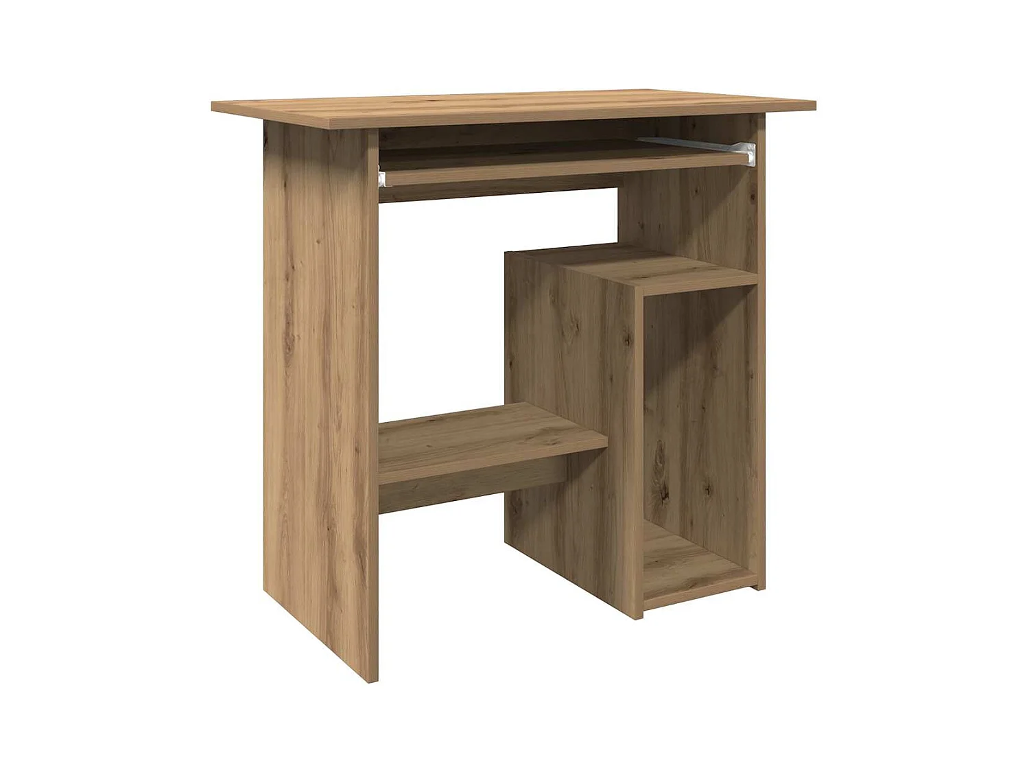 Handgemaakt eikenhouten bureau 80x45x74 cm bewerkt hout