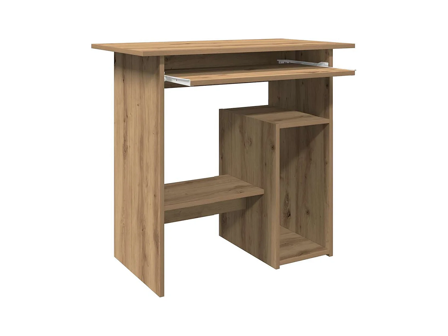 Handgemaakt eikenhouten bureau 80x45x74 cm bewerkt hout