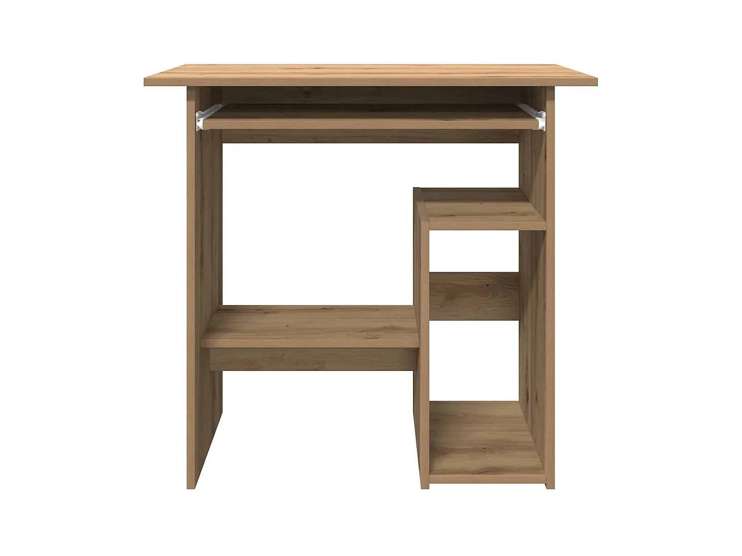 Handgemaakt eikenhouten bureau 80x45x74 cm bewerkt hout